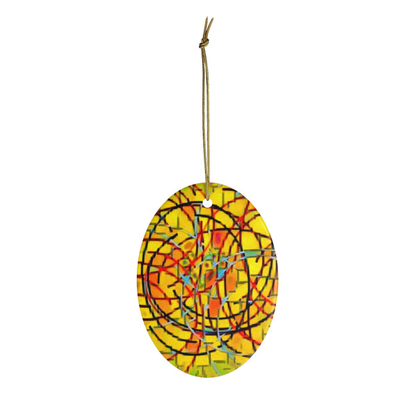 Abstract Art Ceramic Christmas Ornaments