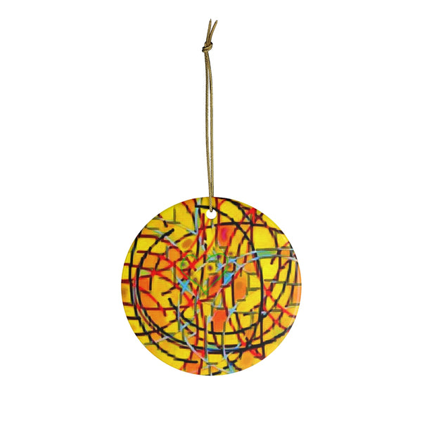 Abstract Art Ceramic Christmas Ornaments