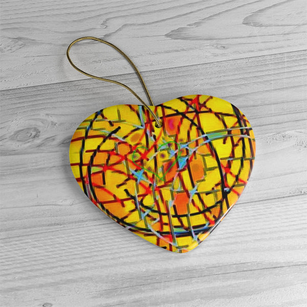 Abstract Art Ceramic Christmas Ornaments