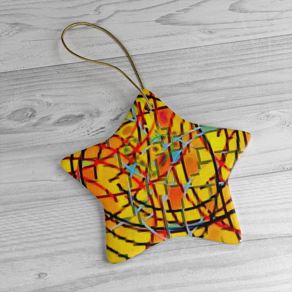 Abstract Art Ceramic Christmas Ornaments