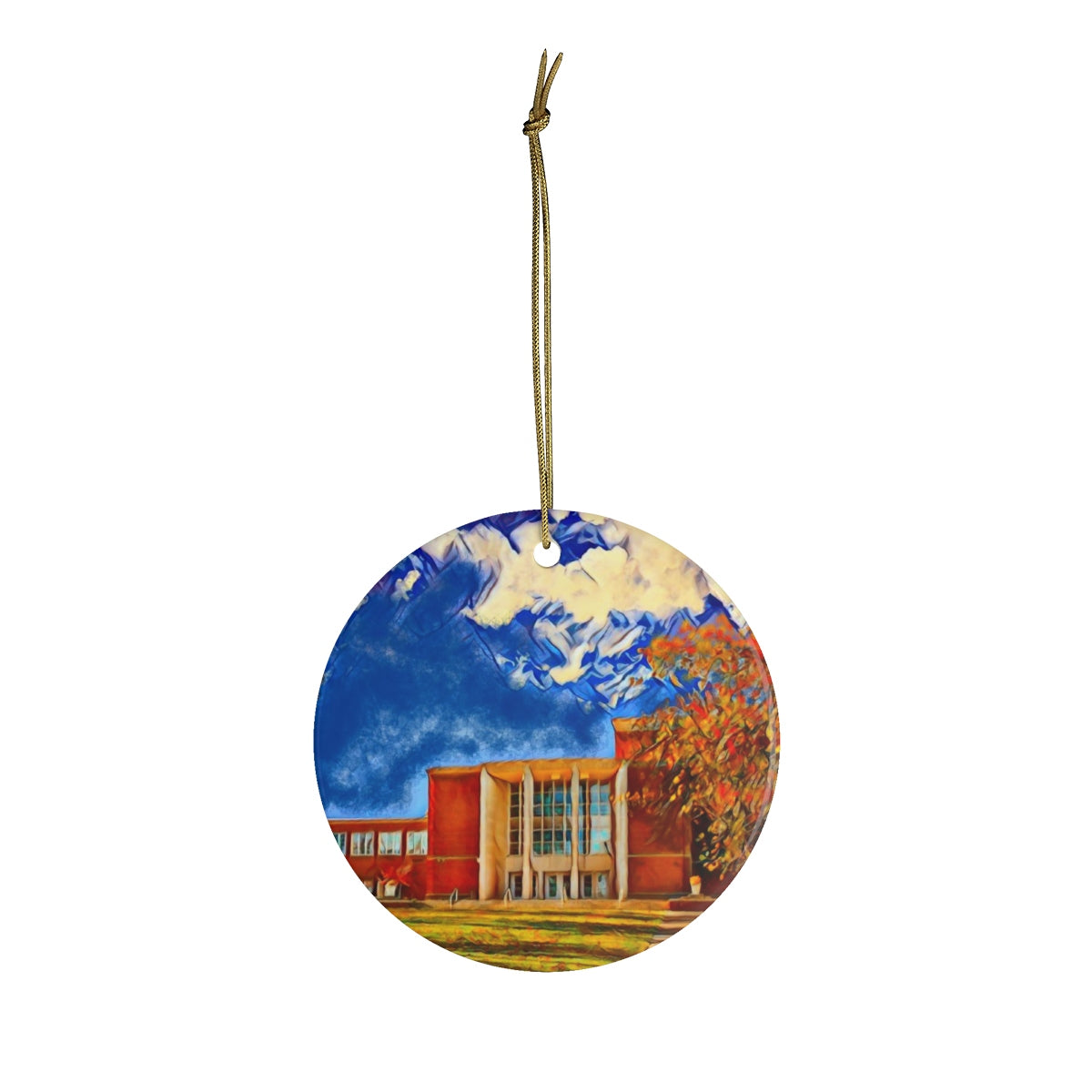 EC Glass Ceramic Christmas Ornament