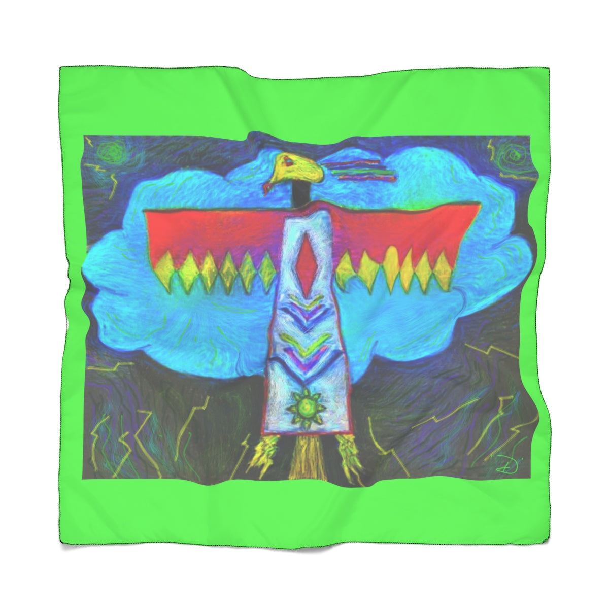 Thunderbird Art-Imprinted Scarf