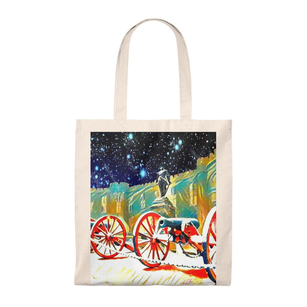 Snowy Stonewall Canvas Tote Bag