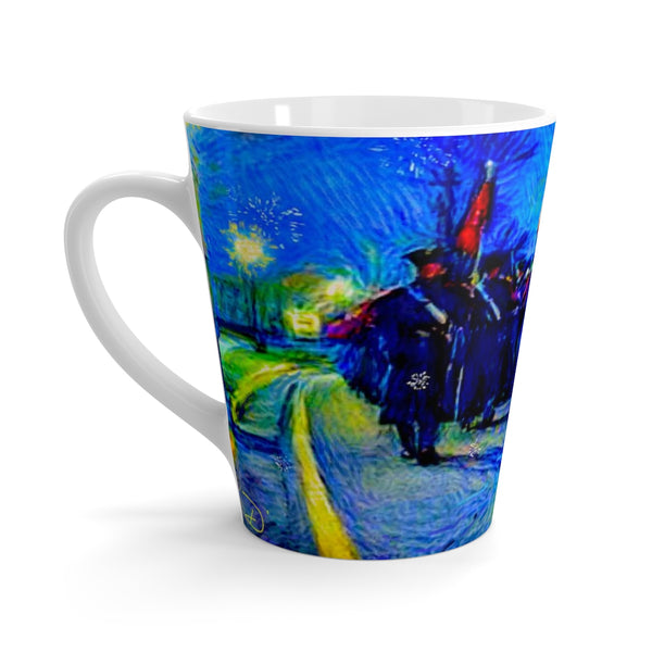 Corps marching at Christmas Latte mug