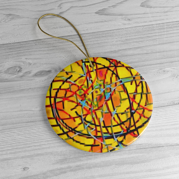 Abstract Art Ceramic Christmas Ornaments