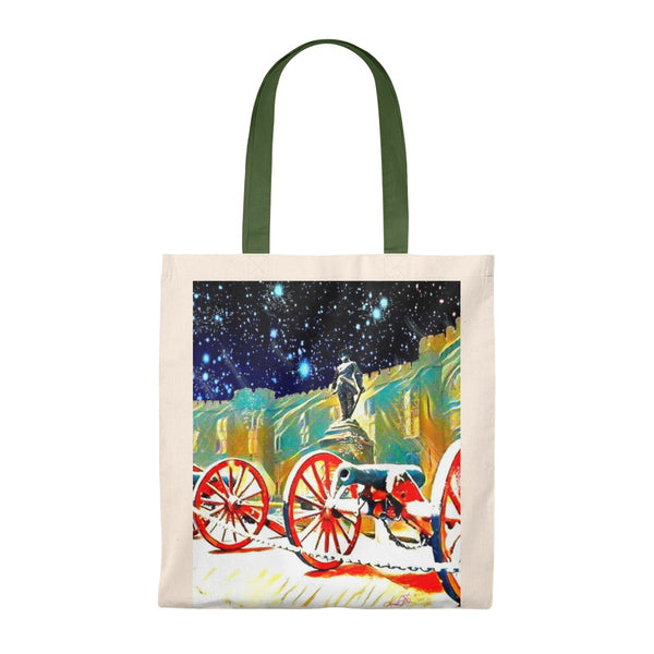 Snowy Stonewall Canvas Tote Bag