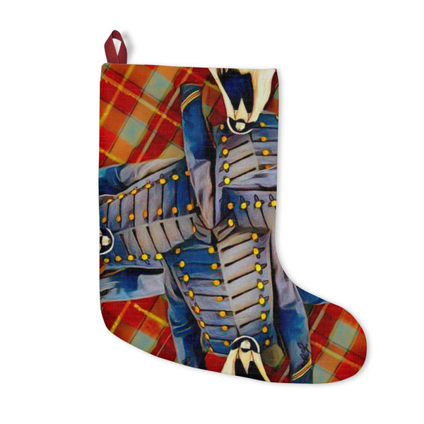 VMI Bagpipers Tartan Christmas Stockings