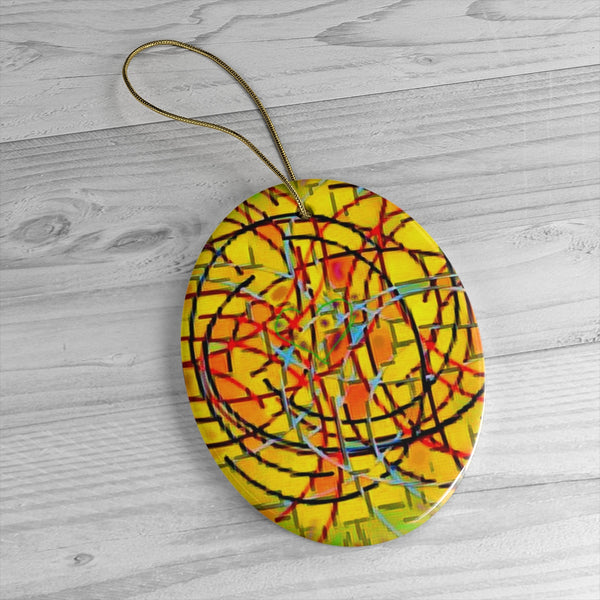 Abstract Art Ceramic Christmas Ornaments