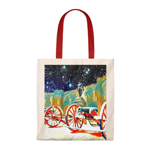 Snowy Stonewall Canvas Tote Bag