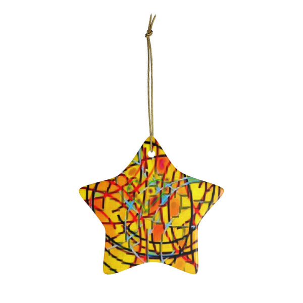 Abstract Art Ceramic Christmas Ornaments