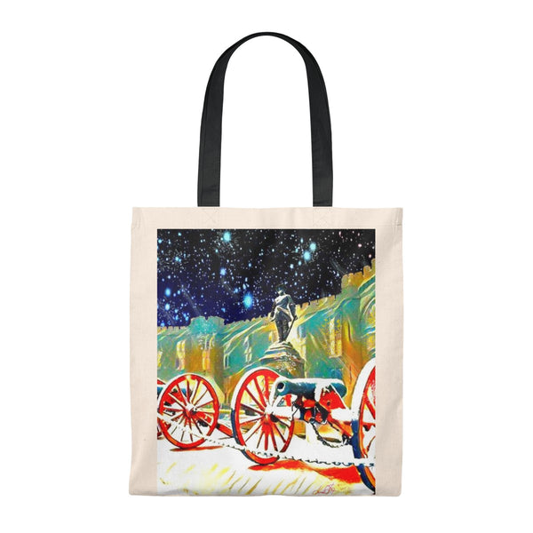 Snowy Stonewall Canvas Tote Bag