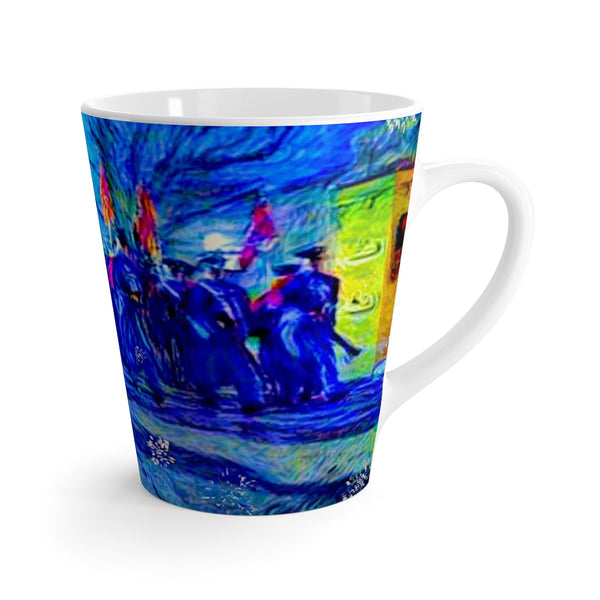 Corps marching at Christmas Latte mug